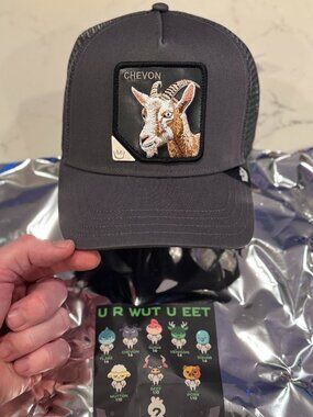 Goorin Bros Chevon Goat Hat U R WUT U EET Mystery Drop 1:6 NWT Trucker Snapback